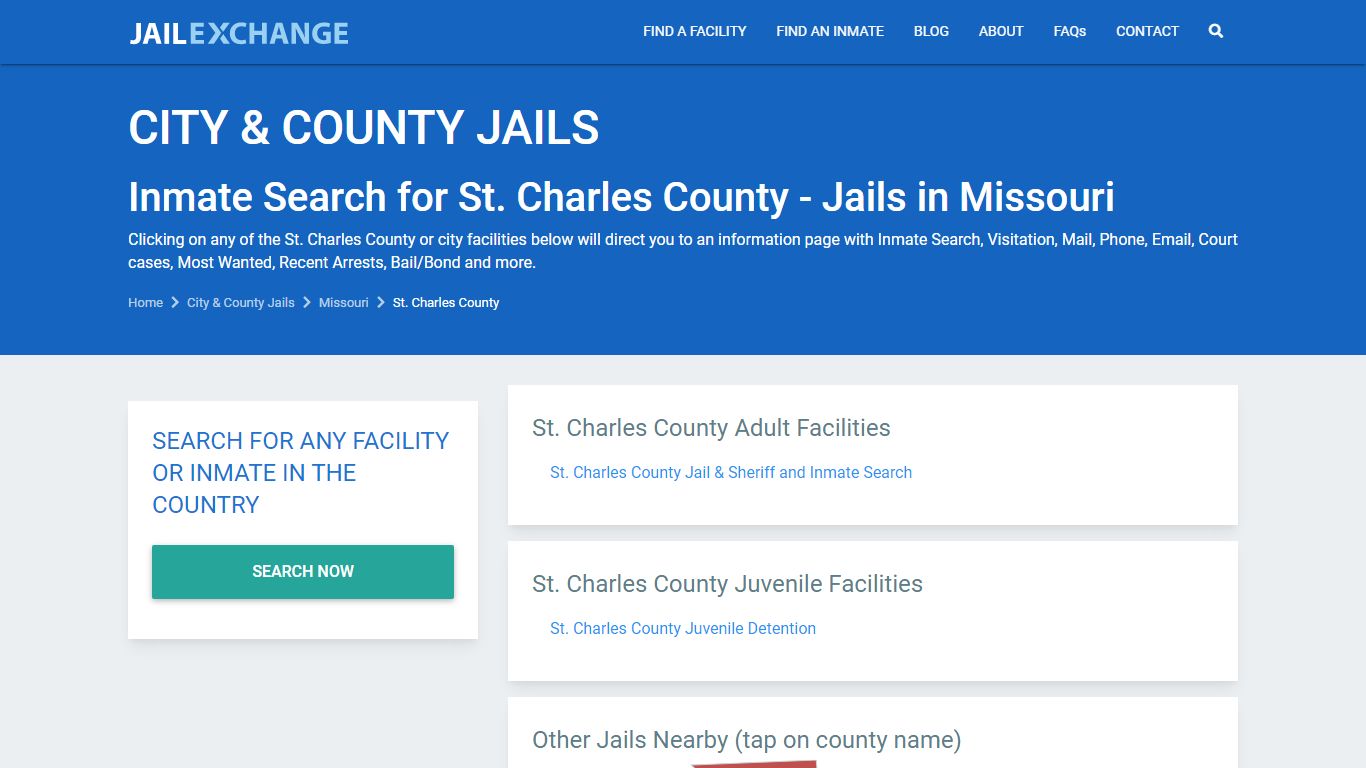 Inmate Search for St. Charles County | Jails in Missouri - JAIL EXCHANGE